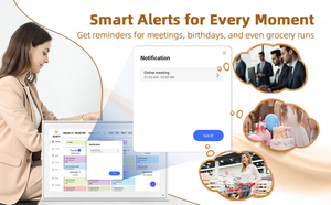 Calendrier numérique intelligent à écran tactile de 10,1 pouces : prend en charge les agendas Google/<span class=keywords><strong>Yahoo</strong></span>/Cozi - Product Image 2