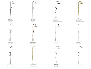 Colonne <span class=keywords><strong>de</strong></span> <span class=keywords><strong>douche</strong></span> coulissante en or brossé PVD anti-traces <span class=keywords><strong>de</strong></span> doigts, avec douchette à main multi-modes et pommeau <span class=keywords><strong>de</strong></span> <span class=keywords><strong>douche</strong></span> pluie rond à bras courbé - Product Image 4