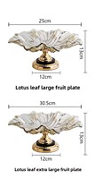 Plateau à fruits en verre cristal de style européen de luxe, motif uni, pour salon, table basse, rangement de fruits secs et bonbons, grand modèle