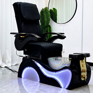เก้าอี้นวดเท้าไฟฟ้าปรับเอนได้สำหรับทำเล็บมือและเล็บเท้า รุ่น Z Modern Luxury Nail Salon พร้อมไฟ LED - Product Image 1