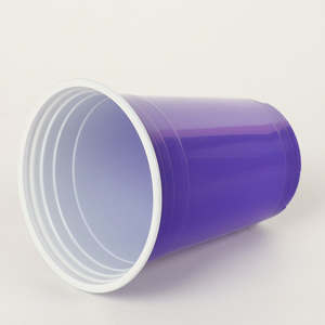 Logotipo personalizado vasos de plástico doble color púrpura juego plástico rojo fiesta tazas con tenis de mesa - Product Image 4