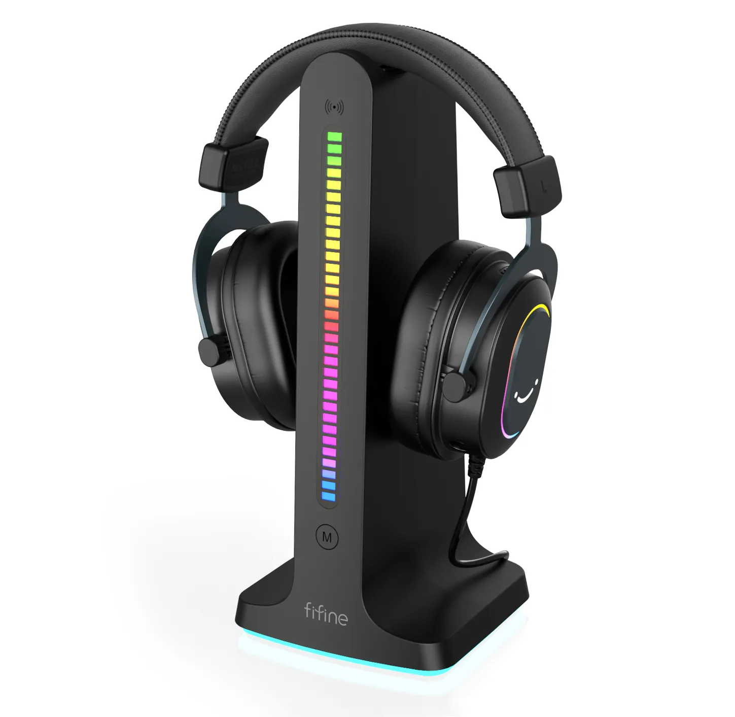 Fifine 7.1 RGB Gaming Headset RBG Gaming Headset Stand Gamer Headphones Headphone Holder Wired Headset Gamer Headphone