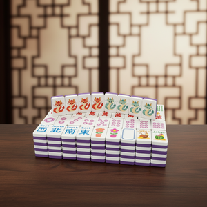 Ensemble <span class=keywords><strong>de</strong></span> Mahjong Flottant Thème Été Moderne ZUJU - Pliable, Portable, Étanche, en Matériau EVA, pour 4 Personnes, Tuiles Durables, Mahjong Parfait - Product Image 1