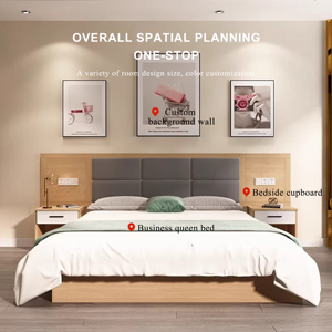 Chất Lượng Cao Hiện Đại Giường Đơn Kết Hợp Cho Thể Hiện Khách Sạn Thực Hiện Bảng Điều Chỉnh Khách Sạn Tiêu Chuẩn Đồ Nội Thất Phòng Ngủ Giường Đơn Cho Phòng - Product Image 3