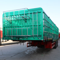 Promotion : Remorque de transport de marchandises JINFENG Hebei en acier, 3/4/5 essieux, robuste, avec train de roulement pour le transport de bétail