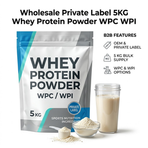Proteine del Siero di Latte in Polvere 5KG WPC WPI all'Ingrosso con Etichetta Privata per <span class=keywords><strong>Nutrizione</strong></span> Sportiva <span class=keywords><strong>e</strong></span> Marchi Fitness - Product Image 1