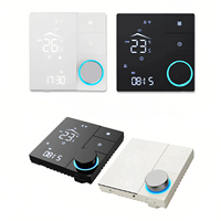 Thermostat à bouton WiFi Tuya pour chauffage au sol électrique 16A 25A, chaudière à eau et à gaz 3A, contrôleur vocal programmable Alexa Google Home