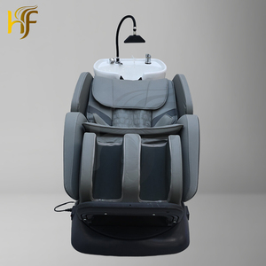 Chaise de lavage inclinable de salon de coiffure de lit de shampooing de massage de rotation de 360 ° avec la fonction complète de massage de corps - Product Image 5