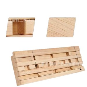 Barra de Madera para Entrenamiento de Fuerza y Agarre, Tabla de Escalada, Barra Horizontal de Madera Sólida para Interior, Equipo de Gimnasio Integrado - Product Image 5