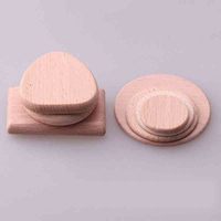 1.5 "Embellissement de disques en bois de hêtre vierges de cercle rond en bois non fini pour l'art et l'artisanat