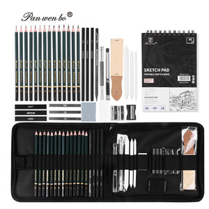Panwenbo ชุดอุปกรณ์วาดเขียน36ชิ้นชุดดินสอศิลปะชุดดินสอกราไฟท์พร้อมยางลบดินสอวาดภาพแบบมืออาชีพสำหรับโรงเรียน - Product Image 1