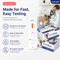 Kit de test rapide vétérinaire pour le parvovirus canin CPV, cassette de test rapide d'antigène, détection des maladies infectieuses canines, vente en gros à bas prix
