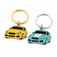 Porte-clés en alliage de zinc personnalisé avec logo, en forme de voiture, durable, souvenir automobile, cadeau en gros