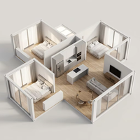 Maison modulaire démontable en kit, conteneur de dortoir, construction facile à installer