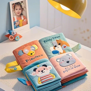 หนังสือผ้านุ่มดีไซน์ใหม่สำหรับเด็กปฐมวัยของเล่นเพื่อการศึกษาความรู้ความเข้าใจของครอบครัวหนังสือเล่มโปรด