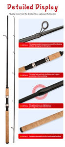 <span class=keywords><strong>Canne</strong></span> à pêche Flex Spin 2.1m2.4m2.7m avec poignée en EVA, <span class=keywords><strong>10</strong></span>-<span class=keywords><strong>30g</strong></span>, dureté moyenne, fibre de carbone et verre pour crevettes, truites, océan, bateau, lac, ruisseau - Product Image 5