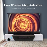 Écran de projection motorisé ALR 4K/8K 120 pouces, nouveau modèle 2023, avec armoire intégrée pour projecteur laser UST