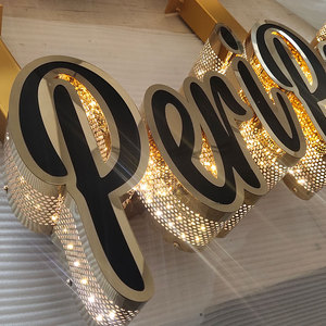 Letrero de <span class=keywords><strong>fuente</strong></span> de nuevo diseño, impermeable 3D perforador de agujeros, Letra de canal de aluminio, letrero de publicidad al aire libre, Letra de iluminación - Product Image 6