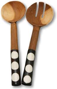 ชุดช้อนสลัดไม้ธรรมชาติที่ดีที่สุด ทันสมัย ใช้ซ้ำได้ พกพาสะดวก น้ำหนักเบา อุปกรณ์ทำสลัดไม้สำหรับงานแต่งงาน โรงแรม - Product Image 6