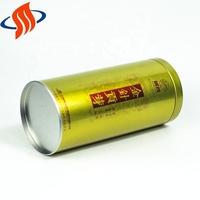 Emballage liquide lingot de toiture tube d'étain emballage tablette d'encens boîtes de café vides peut thé en métal rond barre d'or boîte en fer blanc doré