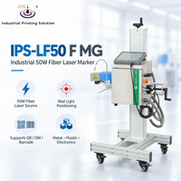 Machine de gravure laser à fibre IPS-LF50 F MG avec tête rotative à 720 degrés pour l'intégration automatisée en ligne