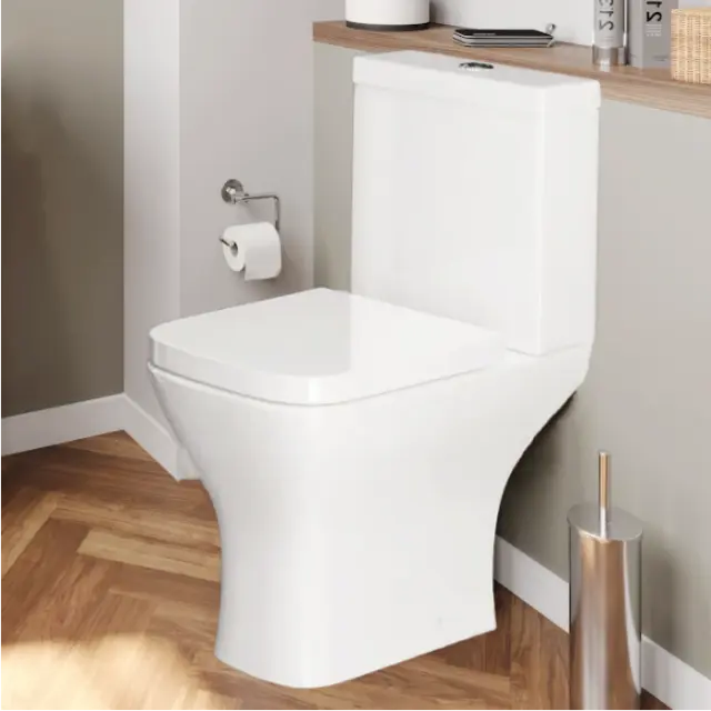 도자기 대리석 바닥 장착 전통적인 스타일 홈 욕실 듀얼 플러시 세라믹 화이트 2 피스 화장실 세트 유럽 변기