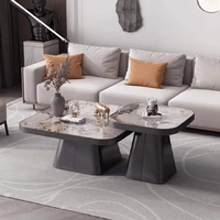 Ensemble de Table en acier inoxydable avec pierre bleue brillante