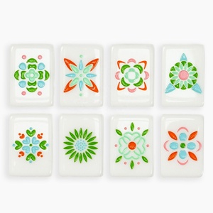 Juego de Mahjong Americano Blanco de 160 Piezas, de Una Sola Capa, Acrílico Grabado, para Jugadores Occidentales - Product Image 1