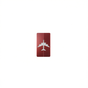 <b>Luggage</b> Tag Single Suction 7x4.5cm Red Airplane Design Travel <b>Identifier</b> - Product Image 1
