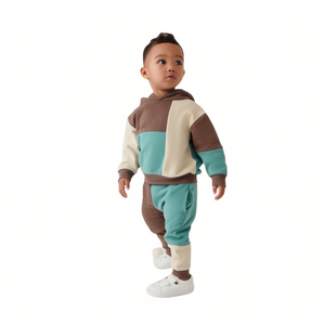 Conjunto Deportivo de 2 Piezas para Niños Unisex, Invierno, Spandex/Algodón Orgánico, Ropa Casual Urbana - Product Image 1