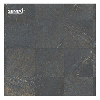 Pisos de vinilo gris Sentai, Panel de plástico compuesto respetuoso con el medio ambiente, suelo de plástico laminado SPC para Cocina