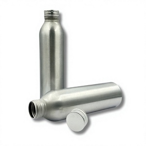Bouteilles d'eau réutilisables en aluminium pur VAB Silver 99,7 % avec bouchon à vis ROPP en métal - Product Image 6