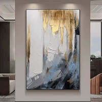 Personnalisé 100% Peint À La Main De Haute Qualité Abstrait Toile Peinture À L'huile moderne Feuille D'or art Peinture pour salon décor à la maison