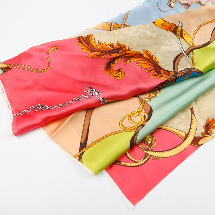 Высококачественная шелковая атласная струйная креповая Цифровая печатная ткань