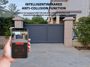 Portail principal en fer moderne HengBo, portail en <span class=keywords><strong>porte</strong></span>-à-faux, portail de sécurité en aluminium pour allée, portail coulissant, prix d'usine pour <span class=keywords><strong>ferme</strong></span>, jardin - Product Image 6