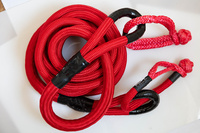 Corde de récupération cinétique JIAOLONG robuste en nylon tressé double 22 mm 4x4, 30 pieds, certifiée ISO pour le remorquage tout-terrain