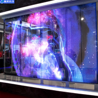Écran d'affichage à LED transparent Pushunled P3.91 ultra-mince pour l'application vidéo de libération d'informations
