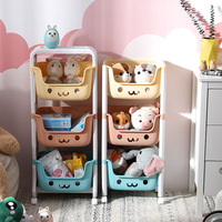 Étagère de rangement pour jouets pour enfants à plusieurs niveaux, boîte de rangement pour jouets, panier de rangement pour enfants, étagères de voiture pour jouets, organisateur de placard en plastique moderne