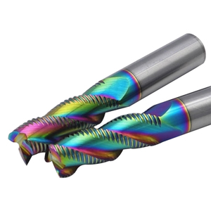 Bibo 3 Flutes Hrc56 Coated Roughing Milling Cutter Steel Solid Endmill for Aluminum Metal Cutting <b>Tungsten</b> Steel 3-flute End - Product Image 4