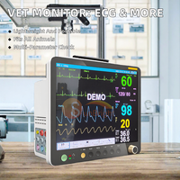 Monitor Pasien Veteriner Multi-parameter Kelas II Ramah Lingkungan dan Ringan, ECG HR PR TEMP RESP SPO2 NIBP, Baterai Internal untuk