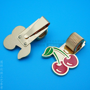 Metal Cherry Pen <b>Clip</b> 50 Mm <b>Spring</b> <b>Clip</b> For Stationery Zinc Alloy Accessory Customization - Product Image 2