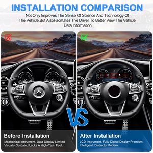 12.3" LCD Dashboard <b>for</b> Mercedes Benz C GLC Class W205 X253 2015-2019 <b>Car</b> <b>Digital</b> Cluster <b>Speedometer</b> Instrument Kilometer - Product Image 3