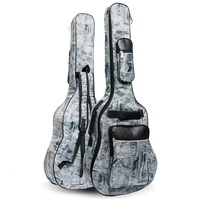 Housse de guitare acoustique de 41 pouces, rembourrage de 15 mm d'épaisseur, imperméable, double sangle d'épaule réglable, étui de guitare, sac de concert