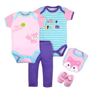 Tuta bambino 5 pezzi estate lavorato <span class=keywords><strong>a</strong></span> <span class=keywords><strong>maglia</strong></span> vestiti del bambino nuovi nati vestiti <span class=keywords><strong>per</strong></span> il bambino <span class=keywords><strong>per</strong></span> l'estate 3-12 mesi - Product Image 4