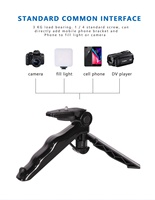 KALIOU AY-49 Mini Trépied Flexible Professionnel en Plastique ABS Sans Fil pour Selfie, Support de Téléphone Portable, Microphone, Lumière LED