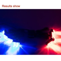 16W rouge et bleu ambre avertissement Led barre lumineuse camion haute intensité clignotant Grille stroboscopique Kit lumière voiture Led avertissement stroboscopique lumières