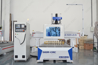 Router CNC ATC de 9KW con inversor Delta, sierra de dirección automática, control Syntec 2142, mesa de vacío y colector de polvo