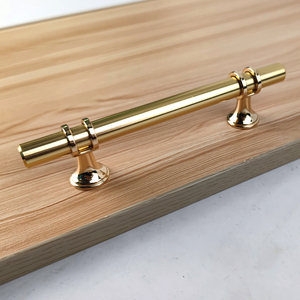 Kombinasi emas hitam gagang furnitur lubang tunggal pegangan pintu lemari kabinet kuat batang T Eropa - Product Image 6