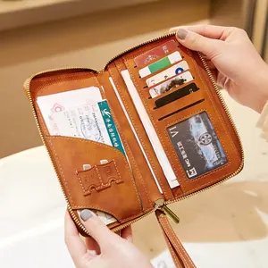 MIYIN 2024 новый многофункциональный чехол для паспорта держатель для телефона дорожный паспорт бумажник из искусственной кожи RFID блокирующий Держатель для паспорта