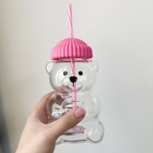 Tazza in <span class=keywords><strong>Vetro</strong></span> Verde a Forma di Orso, Stile Cartoon, per <span class=keywords><strong>Caffè</strong></span>, Vendita Calda - Product Image 6